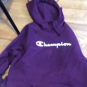 purple champion hoodie!!